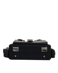 Dolce & Gabbana Black Leather Crossbody Top Handle Bag