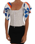 Dolce & Gabbana Elegant Polka Dot Bustier Top