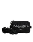 Dolce & Gabbana Black Nylon Logo Purse Crossbody Sling Bag