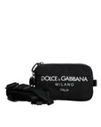 Dolce & Gabbana Black Nylon Logo Purse Crossbody Sling Bag