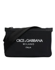 Dolce & Gabbana Black Nylon Logo Purse Crossbody Sling Bag