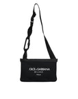 Dolce & Gabbana Black Nylon Logo Purse Crossbody Sling Bag