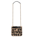 Dolce & Gabbana Beige DG Leopard Pattern Leather Crossbody Bag