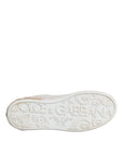 Dolce & Gabbana White Portofino Mother Of Pearl Sneakers Casual Shoes