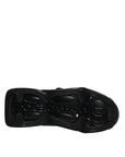 Dolce & Gabbana Black Slip On Wave Quilted Sneakers Shoes
