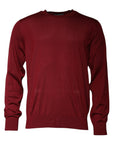 Dolce & Gabbana Maroon Cashmere Crew Neck Pullover Sweater