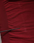 Dolce & Gabbana Maroon Cashmere Crew Neck Pullover Sweater