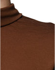 Dolce & Gabbana Brown Cashmere Turtleneck Pullover Sweater