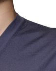 Dolce & Gabbana Gray Cashmere V-neck Men Pullover Sweater