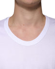 Dolce & Gabbana White Cotton Round Neck Short Sleeves T-shirt