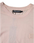 Dolce & Gabbana Beige Logo Crew Neck Short Sleeves T-shirt