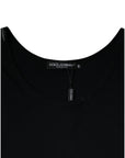 Dolce & Gabbana Black Cotton Sleeveless Round Neck Tank T-shirt