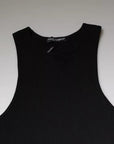 Dolce & Gabbana Black Cotton Sleeveless Round Neck Tank T-shirt