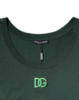 Dolce & Gabbana Green DG Sleeveless Round Neck Tank T-shirt