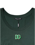 Dolce & Gabbana Green DG Sleeveless Round Neck Tank T-shirt