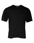 Dolce & Gabbana Black Cotton Crew Neck Short Sleeves T-shirt