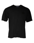 Dolce & Gabbana Black Cotton Crew Neck Short Sleeves T-shirt