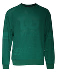 Dolce & Gabbana Green Logo Nylon Crew Neck Pullover Sweater