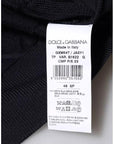 Dolce & Gabbana Black Silk Crew Neck Men Cardigan Sweater