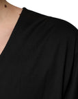 Dolce & Gabbana Black Cotton V-neck Short Sleeves T-shirt
