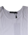 Dolce & Gabbana White Cotton Sleeveless Round Neck Tank T-shirt