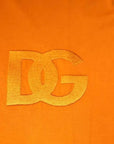 Dolce & Gabbana Orange Logo Cotton Crew Neck T-shirt