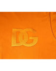 Dolce & Gabbana Orange Logo Cotton Crew Neck T-shirt