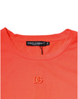 Dolce & Gabbana Orange Logo Polyester Crew Neck T-shirt