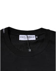 Dolce & Gabbana Black Cotton Crew Neck Short Sleeves T-shirt