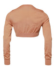 Dolce & Gabbana Beige Wool Crewneck Pullover Cropped Sweater