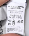 Dolce & Gabbana Black White Printed Cotton Crew Neck T-shirt
