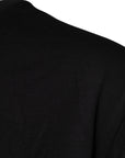 Dolce & Gabbana Black Logo Print Cotton Crew Neck T-shirt