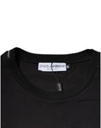 Dolce & Gabbana Black Logo Print Cotton Crew Neck T-shirt