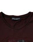 Dolce & Gabbana Brown Logo Print Cotton Crew Neck T-shirt
