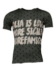 Dolce & Gabbana Gray Sicilia Cotton Crew Neck T-shirt