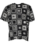 Dolce & Gabbana Black Logo Monogram Cotton Crew Neck T-shirt