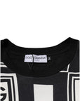 Dolce & Gabbana Black Logo Monogram Cotton Crew Neck T-shirt