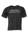 Dolce & Gabbana Gray Logo Embellished Men Crew Neck T-shirt