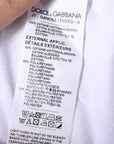 Dolce & Gabbana White Logo Print Cotton Crew Neck T-shirt