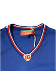 Dolce & Gabbana Blue Logo V-neck Short Sleeve T-shirt