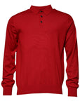 Dolce & Gabbana Red Cashmere Collared Pullover Sweater