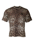 Dolce & Gabbana Brown Leopard Crew Neck Short Sleeve T-shirt