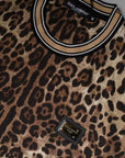 Dolce & Gabbana Brown Leopard Crew Neck Short Sleeve T-shirt