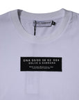Dolce & Gabbana White Logo Print Cotton Crew Neck T-shirt
