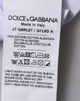 Dolce & Gabbana White Logo Print Cotton Crew Neck T-shirt