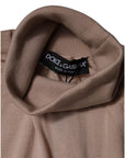Dolce & Gabbana Beige Cashmere Turtleneck Pullover Sweater