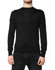 Dolce & Gabbana Black Cashmere Button Down Cardigan Sweater