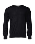 Dolce & Gabbana Blue Cashmere Crew Neck Pullover Sweater
