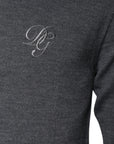 Dolce & Gabbana Gray Wool Logo Turtleneck Pullover Sweater