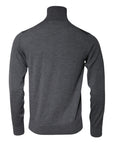 Dolce & Gabbana Gray Wool Logo Turtleneck Pullover Sweater